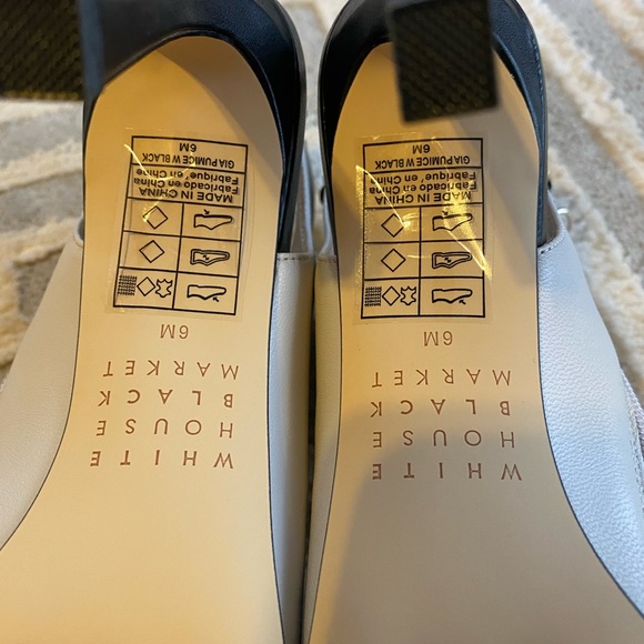 White House Black Market black and cream boots - Picture 5 of 6